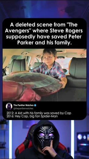 A deleted scene from "The Avengers" where Steve Rogers supposedly have saved Peter Parker