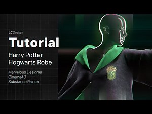 Creating a HARRY POTTER Hogwarts Robe + Importing MIXAMO to Marvelous Designer (@LuisMiranda4D)