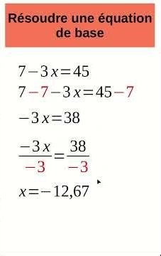 Résoudre des équations de base #dnb #enseignementagricole #équations #maths