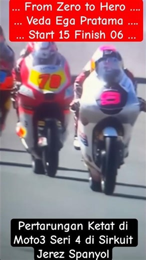 Pembalap Moto3 Indonesia Veda Ega Pratama Sukses Finish di Urutan ke 6 Setelah Start dari Posisi 15