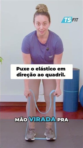 Treino de Costas com Elástico: 10 Repetições Perfeitas! #shorts