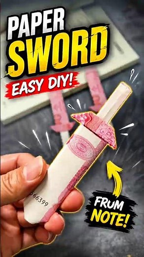 Paper Money Sword Tutorial #diy #craft