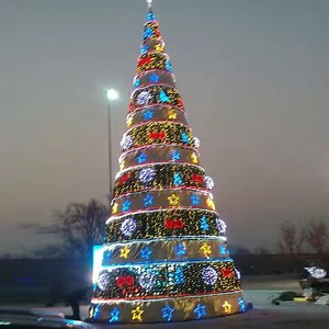 [Hot Item] Customized Height 7m 8m 10m 12m 15m 20m Outdoor Giant LED Spiral Christmas Tree
