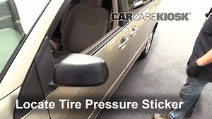 Tire Pressure for 1999 Toyota Sienna XLE 3.0L V6