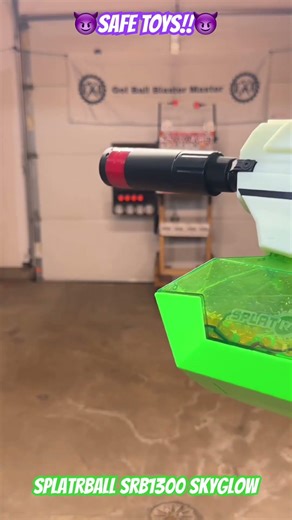 DEMO2😈CUSTOM #2 NEW!😈 Splatrball SRB1300 Skyglow Gel Ball Blaster - MP5 Stock - Threads - Tracer!!😈