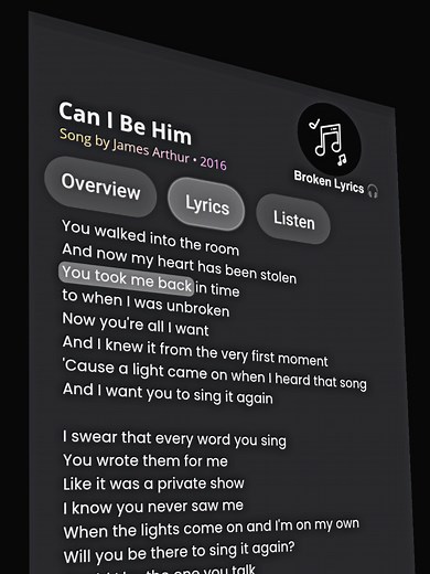 Understanding 'Can I Be Him' Lyrics in English