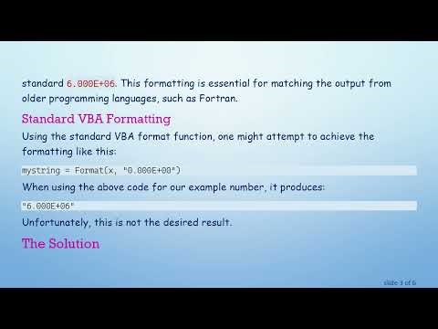 How to Format Scientific Numbers in a Non-Standard Way Using VBA