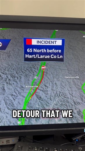 TRAFFIC ALERT: Semi flipped over on I-65 North near LaRue/Hart Co. line. Big delays. Mo Rose WLKY has your detour if you don’t wanna sit and wait: | WLKY News