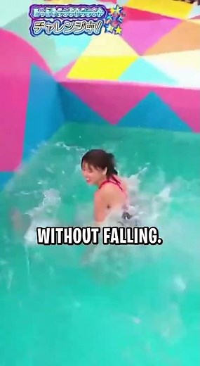 Japanese Game Show Fail! 😂 Spinning Log Challenge! 🤣 #shorts #funny #japan #wipeout