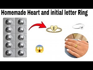 How to make heart in initial letter Ring/diy homemade love ring/easy ring making