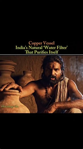 Factology Ai on Instagram: "“Water doesn’t just sit in a copper vessel… it changes.” ✨💧 Overnight, copper releases microscopic ions into the water. Modern science calls it the Oligodynamic Effect — a natural purification process our ancestors discovered centuries ago. That’s why water kept in copper tastes lighter, fresher, and carries subtle antimicrobial properties. No chemicals. No machines. Just a metal quietly transforming water while the world sleeps. This wasn’t superstition — it was sci
