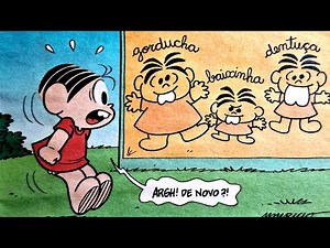 Mônica e o Desenho no Muro. Turma da Mônica quadrinhos, gibi.