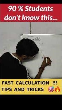 Fast Calculation Tips 🎯🔥#maths #mathematics #knowledge #viral #study #students #shirshosir #mistakes