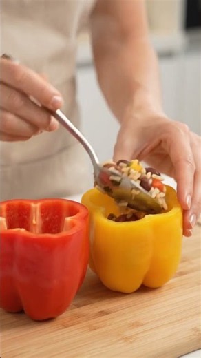 Easy & Healthy Stuffed Bell Peppers 🫑✨ | Quick High-Protein Meal Prep Recipe