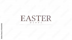 The Happy Easter logo represents the joyful spirit of the Easter holiday. The words are written in an elegant font, with brown letters H and E, and the rest in white