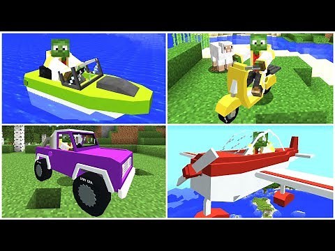 CÓMO TENER COCHES, BARCOS, AVIONES Y MOTOS EN MINECRAFT