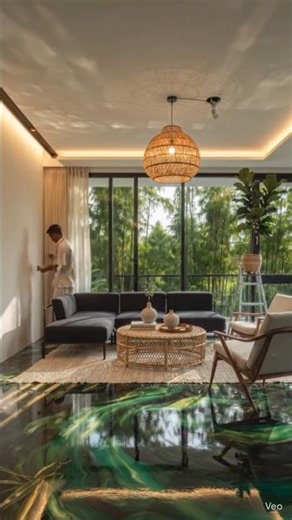 This Bamboo Epoxy Floor Looks INSANELY Real 🌿🤯