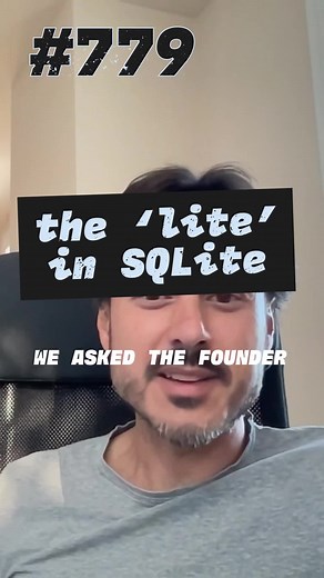 The 'lite' in SQLite = ⚡️ fast and efficient In today's episode #779 we chat with Brian Holt & Marco Bambini about why SQLite is Taking Over all links at buff.ly/4cs83yr #sqlite #sqlitecloud #webdev #javascript