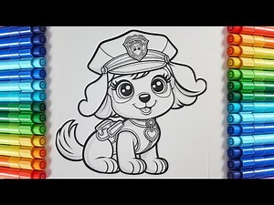 Coloring Skye from PAW Patrol 🎨🐶 | Fun & Easy Coloring for Kids!