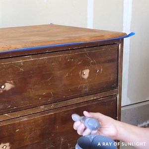 14K views · 222 reactions | Would YOU Paint Over This? $15 Dresser Gets a Rustic Makeover! | A Ray of Sunlight - Painted Furniture & DIY | Facebook