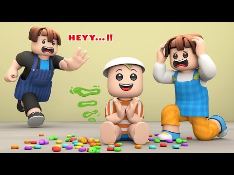ROBLOX Brookhaven 🏡RP - FUNNY MOMENTS: The Bacon Hair Takes Care Of Baby | Roblox Animation