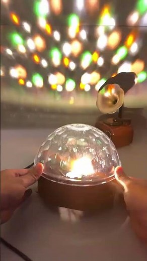 This is an LED crystal magic ball light, also known as a disco ball light.