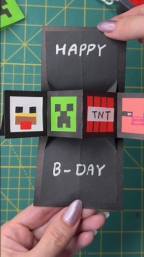 Make This AMAZING DIY Minecraft Pop Up Birthday Card in 5 Minutes!🤩#shorts #viralshorts
