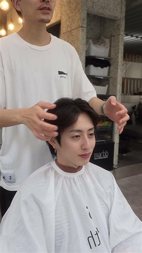 【バームで仕上げるナチュラルセンターパート】#shorts #メンズパーマ #シャドウパーマ #フェザーパーマ #fifthhair