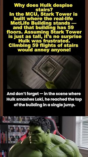 Why is Hulk so mad at stairs #marvel #avengers #hulk