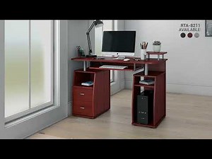 TECHNI MOBILI | Complete Computer Workstation Desk With Storage | RTA-8211