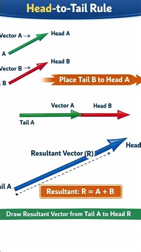 Head-to-Tail Rule of Vectors | Easy Physics Explanation with Diagram