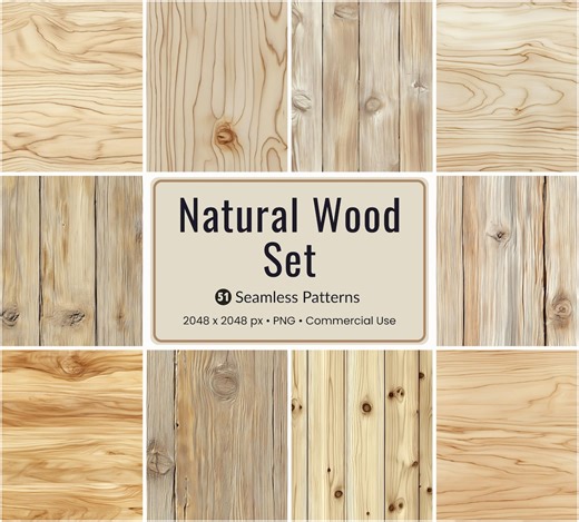 51 Natural Wood Seamless Digital Paper Textures | Rustic Wood Grain Backgrounds | Farmhouse Plank Patterns | Commercial Use PNG - Etsy UK