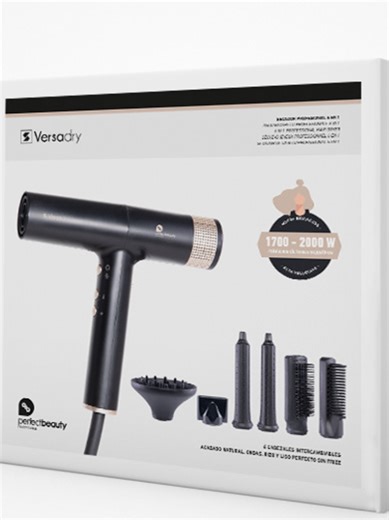 Novamente em stock 🙋🏼‍♀️ Secador 6 em 1 Versadry 💜 Secagem poderosa e rápida 💙 Deixa os cabelos macios e sem frizz 💚 Com 6 peças intercambiáveis disponível em loja e online