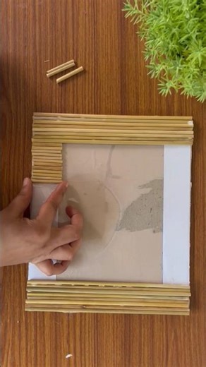 Unique Photo frame idea using Bamboo sticks #craftideas #diy