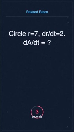 Solve Related Rates before the countdown ends ⏱️ Go!