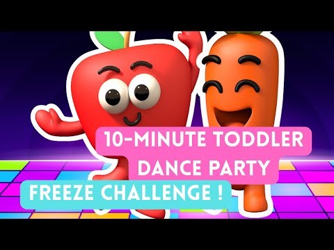 🎨 Color Freeze Dance Challenge for Toddlers! | 10-Minute Music Mix to Learn & Move
