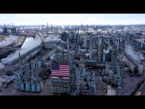 Marathon Oil Refinery, Carson, Los Angeles County, California, USA - Aerial Drone View