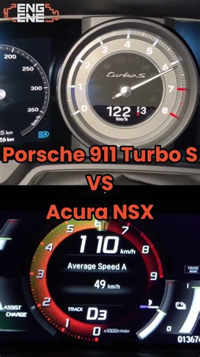 Porsche 911 Turbo S vs Acura Nsx #Shorts