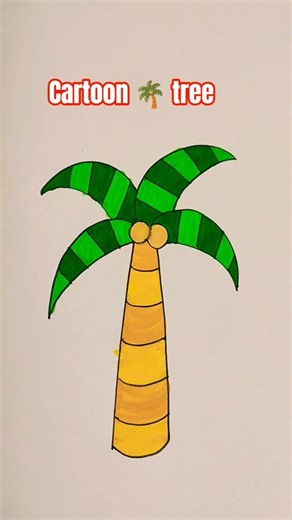 Cartoon tree drawing for kids #art #tree #drawings #trendingreels #viral