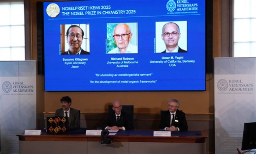 WATCH: 3 scientists who made molecular architecture discovery win Nobel Prize in chemistry