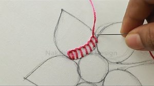 hand embroidery tutorial with checkered stitch and french knot