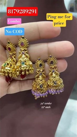 Some more beautiful combo earring collections for you #combojewellery #earrings #premiumquality