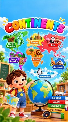 🌍✈️ Continents for Kids! 🌎✨