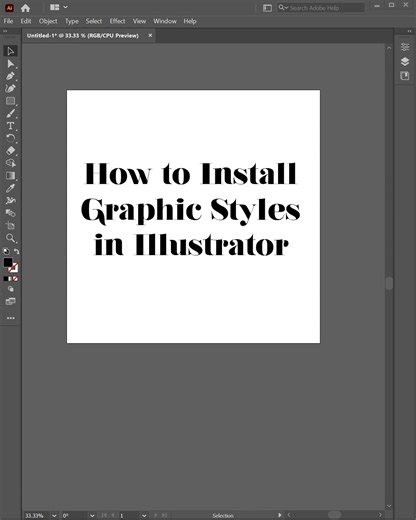 PixelSwift.Co on Instagram: "📌 How to Install Graphic Styles in Illustrator Just follow the tutorial and you’ll be ready to apply effects in 1 click. No setup. No manual editing."