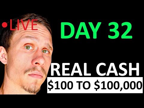 Day Trading Real Cash | $100 To $100,000