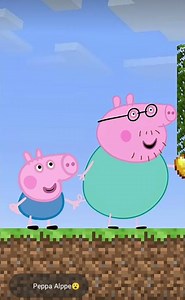 •mummy pig got fat, George pigGod strong! Peppa pig#Minecraft#