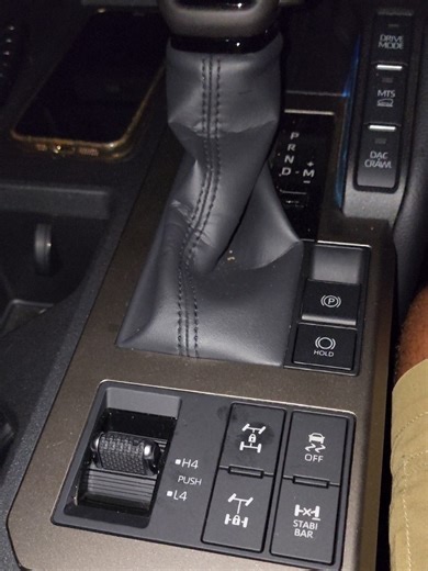 2025 Toyota Land Cruiser Prado is a full-time 4X4 and not a part time 4X4 like the Toyota Hilux or Toyota Fortuner. The system behaves slightly differently from the system found in a Toyota Fortuner and Toyota Hilux. Since it is a permanent 4X4, the center Diff is open by default and you can lock it your self when the need arises. Being a full time 4X4 makes it really safer on wet tar, Gravel or when towing. Draw back is that it is more complex system that is more expensive to repair. Also it co