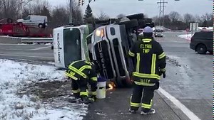 62K views · 210 reactions | The I-90 westbound ramp at Route 57 in Elyria Township is closed while firefighters and police clear away the wreckage after a crash. The ramp is expected to be closed for an hour or two. Troopers from the Ohio State Patrol say a tire failure caused the driver to lose control and flip on the ramp to I90 westbound at Route 57. The driver was transported by ambulance to Mercy Hospital. | The Chronicle-Telegram | Facebook