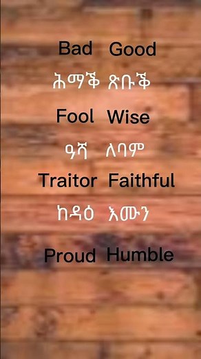 Basic Tigrigna Words for Beginners | #shorts #tigrigna #ethiopian