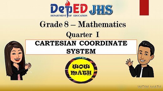 In this video you will learn to describe the cartesian coordinate system: x-axis, y - axis, quadrant and origin, plot the given pair of coordinates in the cartesian coordinate plane, and determine the quadrant given a pair of coordinates. Feel Free TO WATCH and LEARN! ❤❤❤ References: Oronce, O. A., Mendoza, M.O. (2018), Grade 8 Mathematics: Exploring Math. Rex Publishing, Manila, Philippines. Nivera, G. C. (2013), Grade 8 Mathematics: Pattern and Practicalities. Don Bosco Press Inc. Makati City,